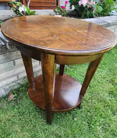 Round Wood end tables, View more