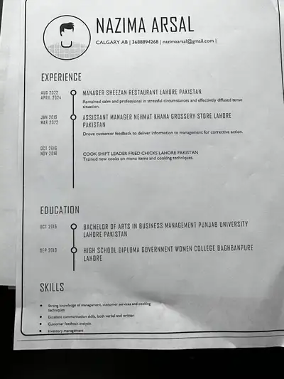 i looking for job, View more