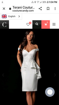 White Terani dress size 10