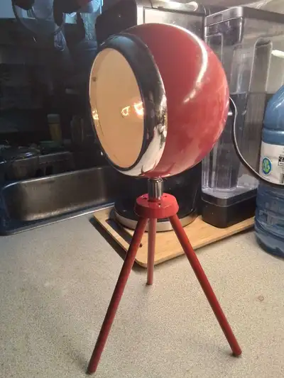 MCM Red Eye Desk Lamp in Working Condition, View more