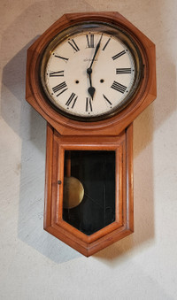 Solid wood wall clock