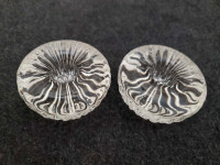 Vintage Pair Iittala Finland Glass Taper Candle Holders
