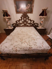 Antique Baroque style 7 piece bedroom set