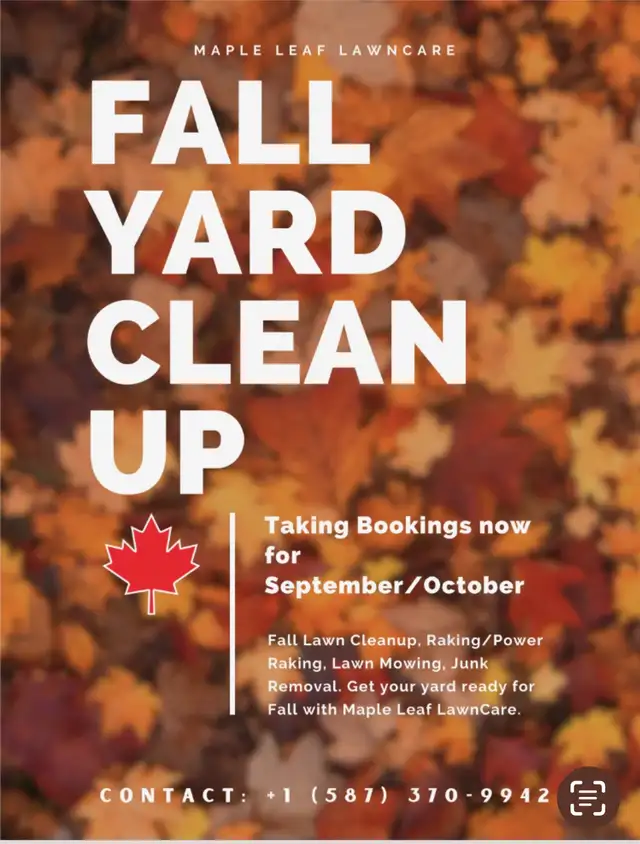 Book your fall clean up today!63738356342017120