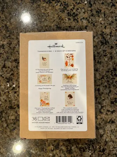 box of 36 Hallmark Thanksgiving cards, View more