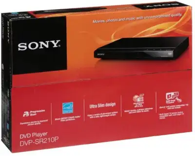 New Sony DVD Player DVP-SR210P Progressive Scan Ultra Slim DVD+/, View more