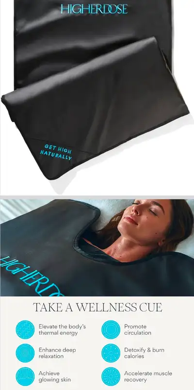 NEW: Infrared Sauna Blanket Portable 71"x71" Thermal Heated blk, View more