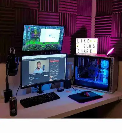 Suptek Dual LED LCD Monitor Stand up Desk Mount for 2 / Two Scre, View more
