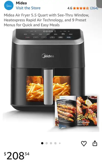 Midea Air Fryer 5.5QT – Crispy Food Made Easy, View more