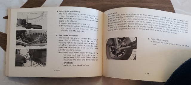 Yamaha TX500A Owner's Manual, 1973 edition English, 371-28199-11 in Motorcycle Parts & Accessories in Winnipeg - Image 3