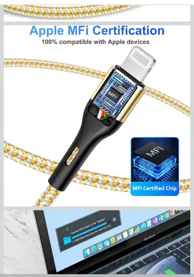 4 pieces Apple MFi Lightning Cable, View more