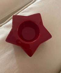 Red star candle holder 