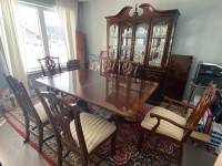 Dining Table with 6 chairs and hutch