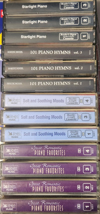 Group of piano cassettes
