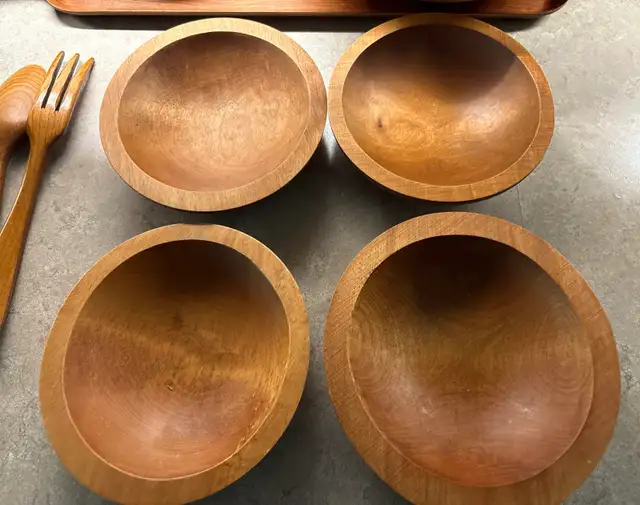 MCM Baribocraft Canada Solid Maple Salad Set (7 Pieces)  547501720816199683