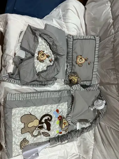Jungle theme crib set, View more