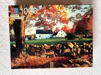 1,000 Pieces Milton Bradley Jigsaw Puzzle Hillsboro New Hampshir, View more