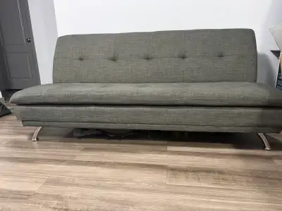 June 73.2" Linen-Look Fabric Klik Klak Futon, View more