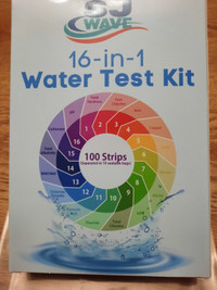Water testing kit for pools; well or city water