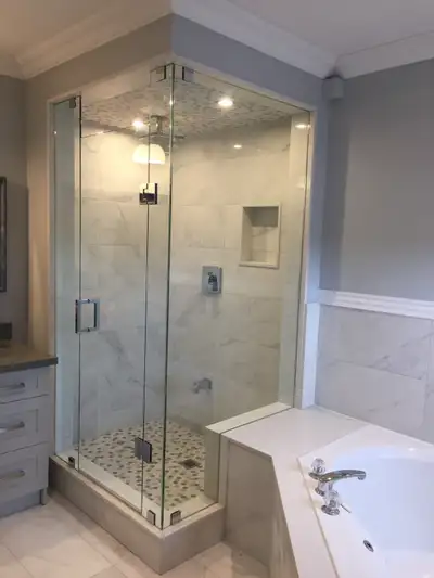 SHOWER GLASS ENCLOSURE SHOWER DOOR BATHTUB SLIDING GLASS DOOR, View more