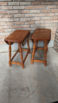 SET of Two Solid Maple Vilas End tables
