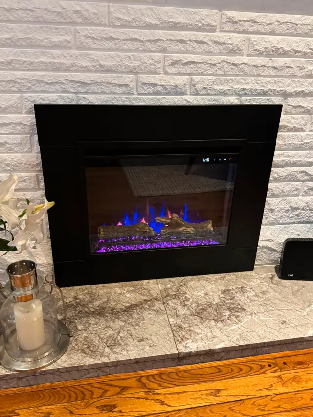 Napoleon Cineview 26 Electric Fireplace + 4-Sided Trim Kit – Exc628632853291531211