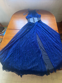 Blue and black prom dress WITH POCKETS