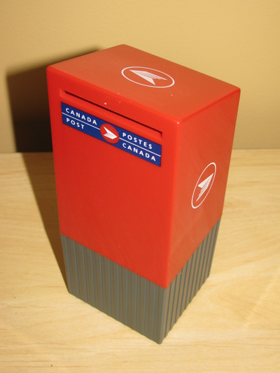 Vintage Canada Post Replica Street Mailbox Coin Bank Great gift for a collector or that special some...