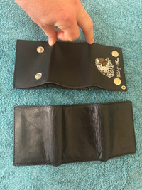2 PORTEFEUILLES CUIR AIGLE LEATHER WALLETS EAGLE WILD & FREE