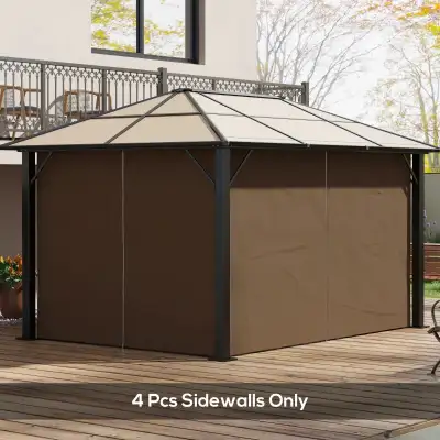  4-Panel Replacement Gazebo Curtains Gazebo Privacy Sidewall , View more