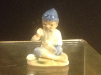Vtg Tiny Sitting Gnome Figurine 1950s Mid Century Japan