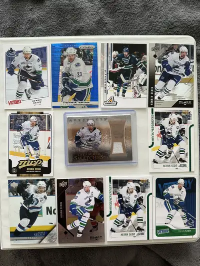 Henrik Sedin and Daniel Sedin hockey card lot, View more