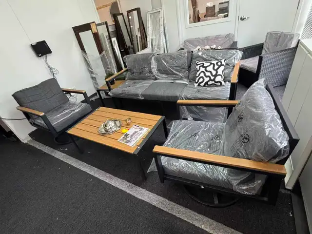 5-Piece Outdoor Patio Furniture Set, 360° Swivel Rocker chair.. in Patio & Garden Furniture in Markham / York Region - Image 10