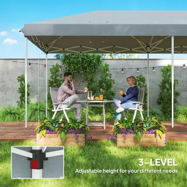 Outsunny 10' x 20' Pop Up Canopy Tent Gazebo with Removable Mesh in Outdoor Décor in City of Toronto - Image 7