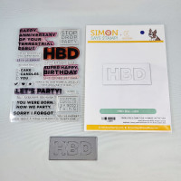 Clear Stamp Set And Die Simon Says Stamp Stop Drop Party Birthda