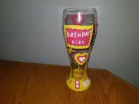 LOLITA Hand painted beer glass Birthday Girl 