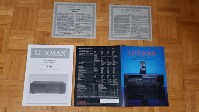 LUXMAN R-115 ORIGINAL OWNER'S MANUAL LIKE NEW CONDITION in Stereo Systems & Home Theatre in City of Toronto - Image 2