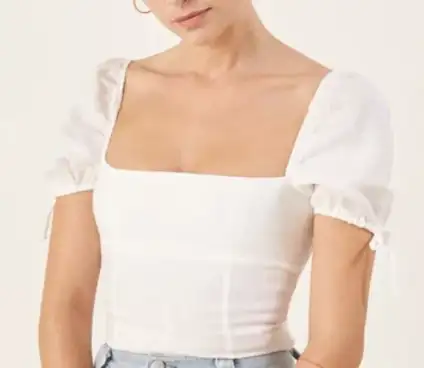 *NEW* Reformation River square neck puff sleeve linen top -size4 in Women's - Tops & Outerwear in City of Toronto - Image 3
