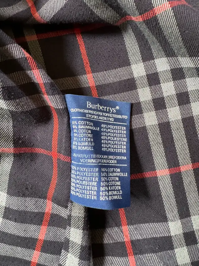 Men's Vintage Burberry Navy Trench Coat in Men's in Barrie - Image 9