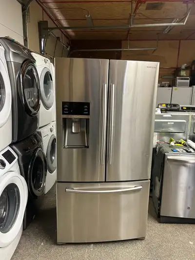 Samsung Branded French Doors Style Fridge Tall Ice & Water Dispenser Perfect for a family of 5 Frost...
