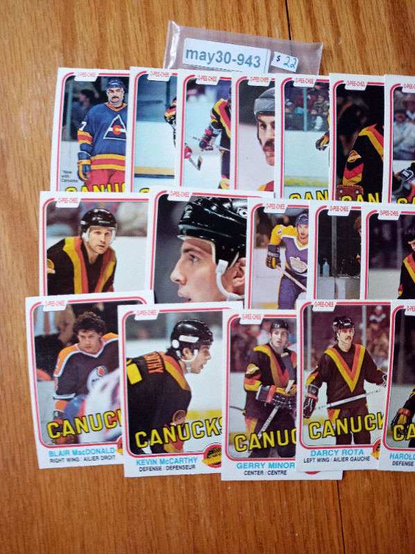 1981-82 O-Pee-Chee Vancouver Canucks Team Set #82 Ron Delorme #3 in Arts & Collectibles in St. Catharines - Image 3