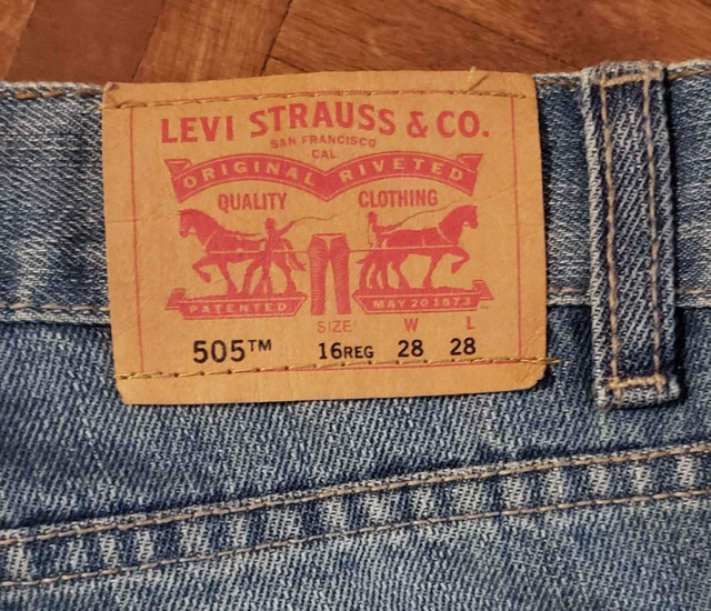 Levis 505 straight jeans 16reg 28x28 16 reg 28 pants / excelent dans Hommes  à Longueuil/Rive Sud