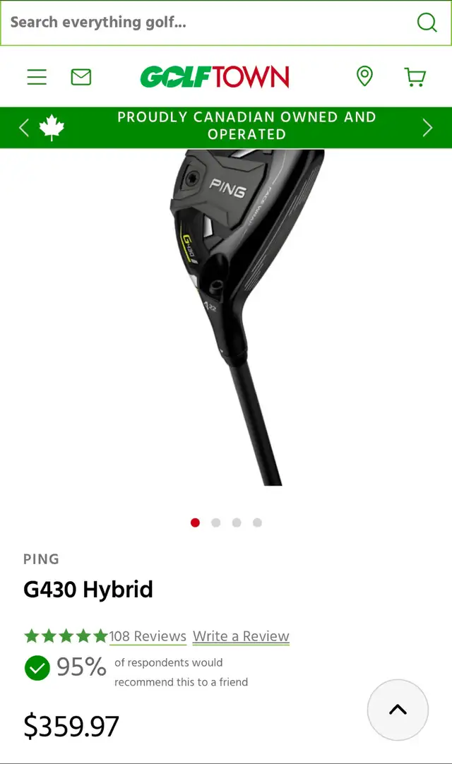 Ping G430 4 hybrid LH + HZRDUS shaft in Golf in Ottawa - Image 6