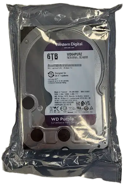 WD Purple 6TB SATA 3.5" hard drive (WD64PURZ), View more