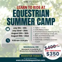 Horseback Riding Summer Camp!  Early Bird Special!