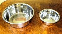 Stainless Steel Mixing Serving Bowls 1.6 & .5 l, save-cook-eat