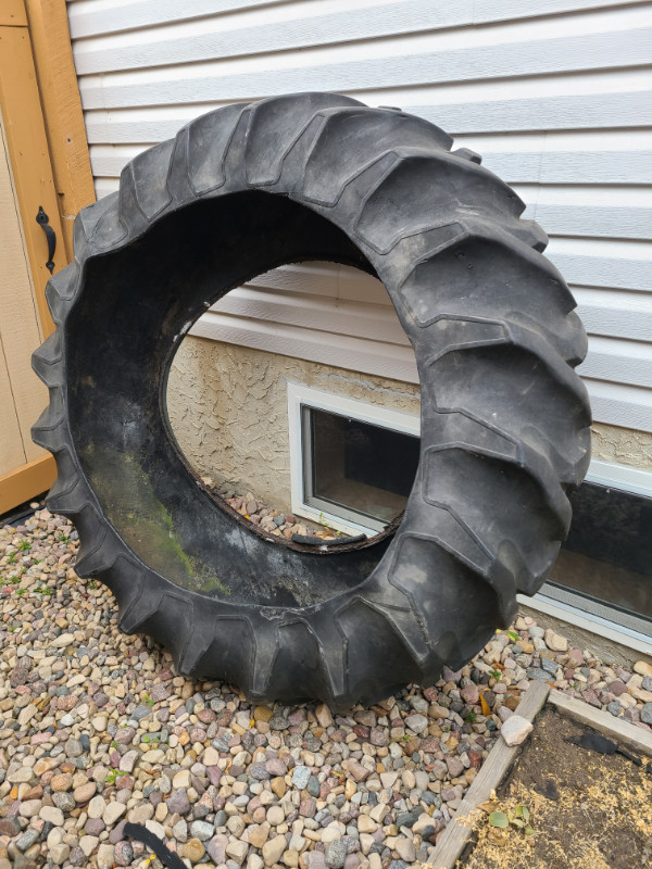 Old Tractor Tire for Alternative use in Outdoor Décor in Edmonton