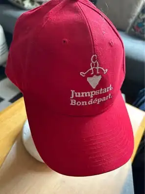 Red cap $10 Jumpstart adjustable hat, one size unisex, View more