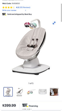 NEW 4moms MamaRoo 5 Multi-Motion Baby Swing