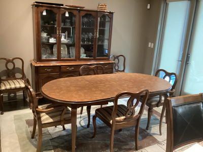 Vintage, authentic Gibbard dining room set for sale- made of solid cherry oak, this set is still in...